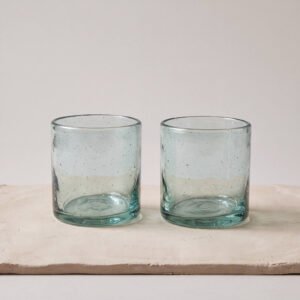 Recycled Glass Tumbler Pair